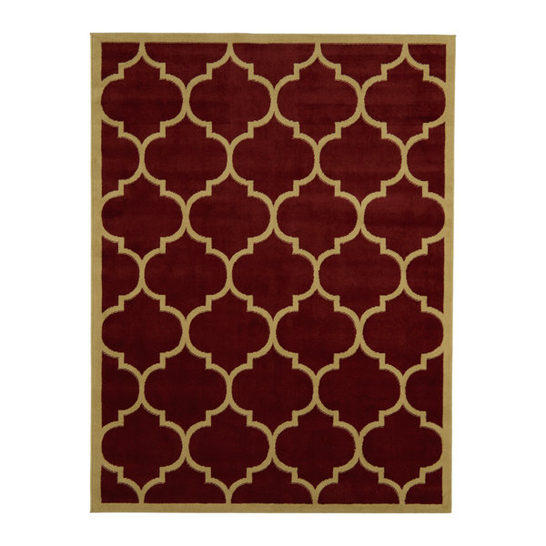 Berrnour Home Homesense Dark Red Area Rug Wayfair